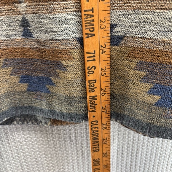Vtg David Benjamin Southwestern Woven Jacket Coat Women Sz 8 Two Button Tribal - Picture 9 of 9